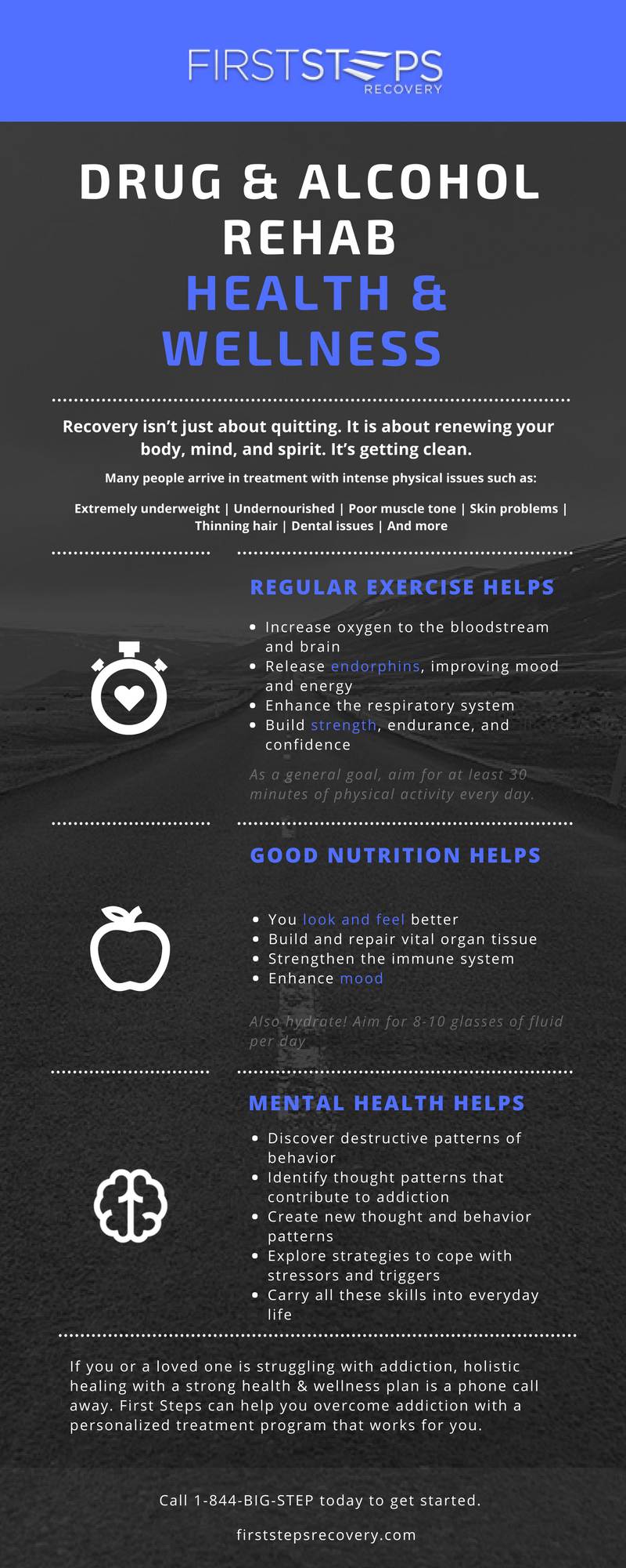 Drug rehab nutrition infographic
