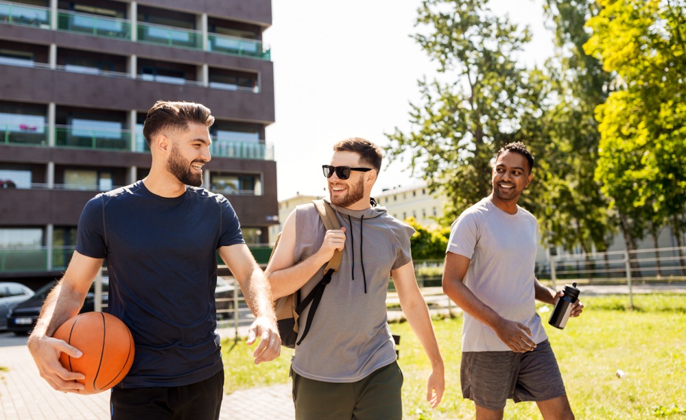 group of men walking together