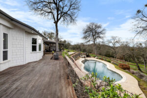 Porch and pool at First Steps Recovery's Cypress Detox Center For Men